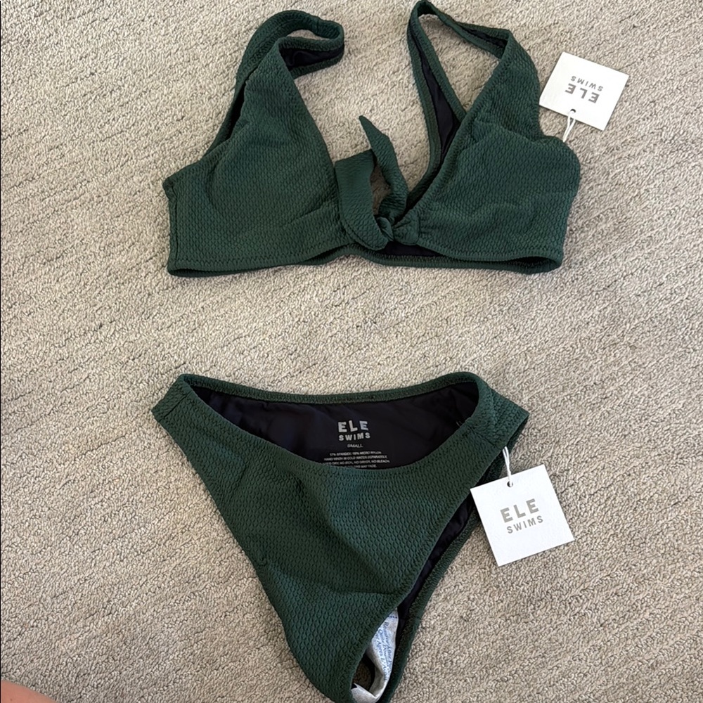 Dark Green Bikini Set